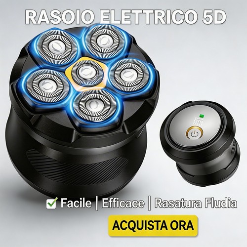 Rasoio testa calva uomo 6d - testa,